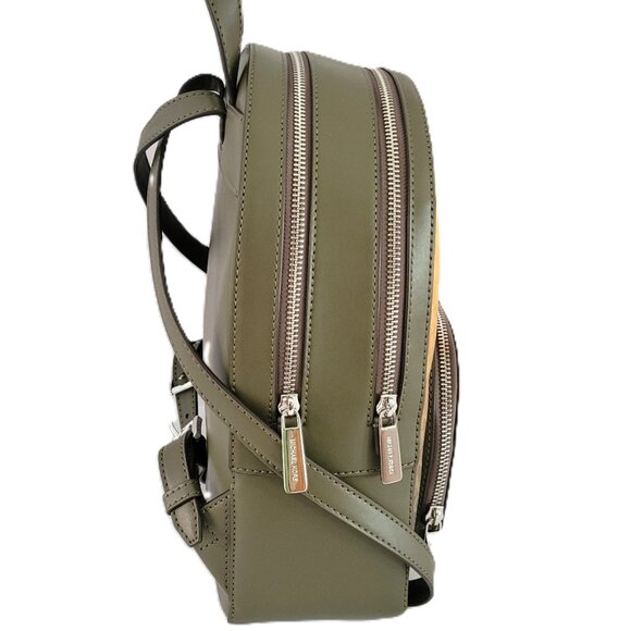 Michael Kors Jaycee Medium Zip Pocket Backpack MK Olive Multi Ombre - Picture 5 of 8